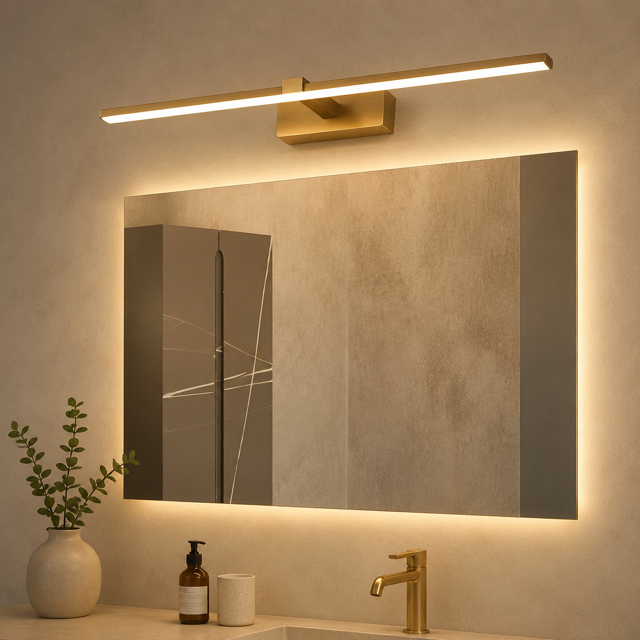 Modern LED Wall Light Bathroom Hardwares Wall Lamp Three Colors Lights Aluminum Led Bathroom Bath Mirror Line Lamp Make Up light