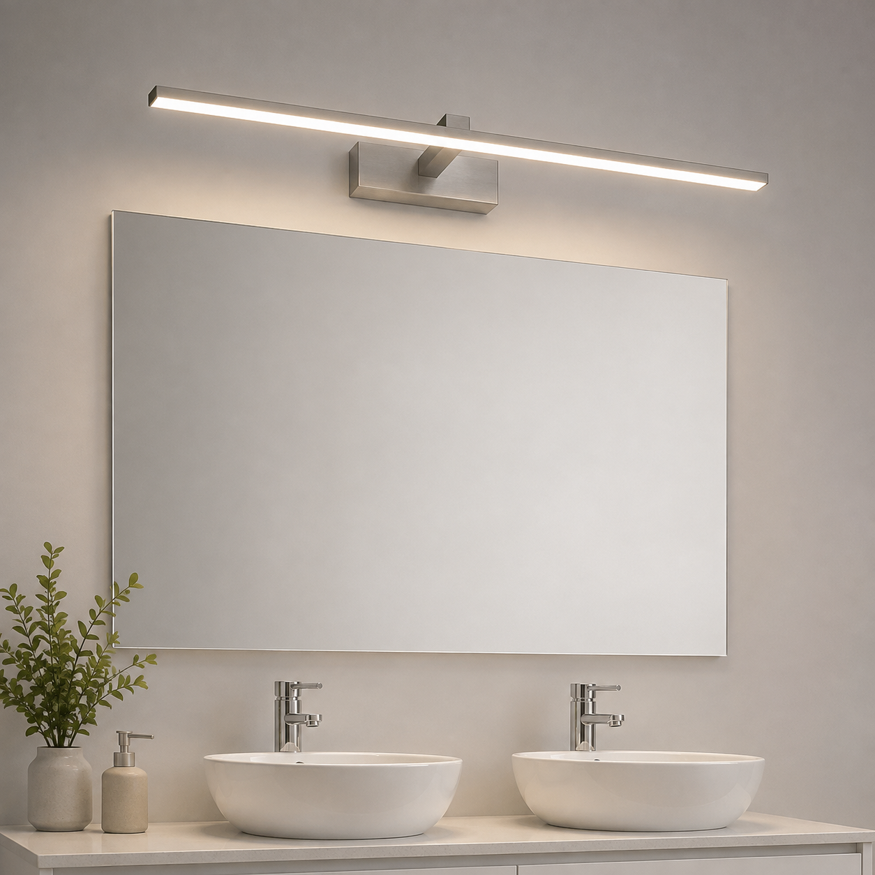 Modern LED Wall Light Bathroom Hardwares Wall Lamp Three Colors Lights Aluminum Led Bathroom Bath Mirror Line Lamp Make Up light