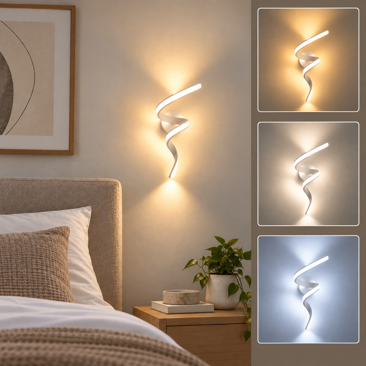 Velore – Luminaire Mural Spirale LED