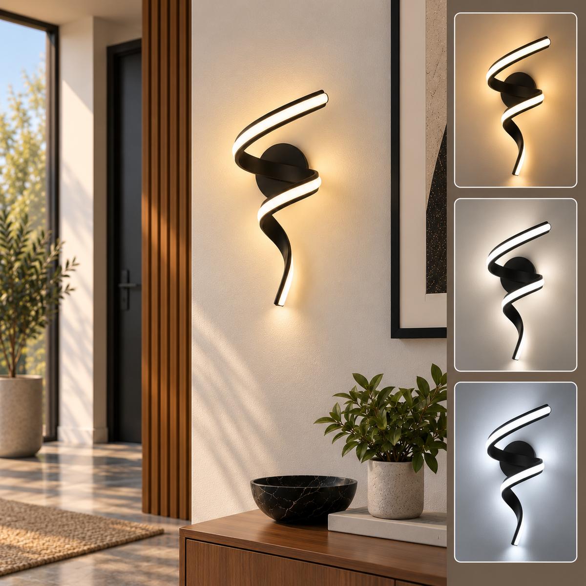 Velore – Luminaire Mural Spirale LED